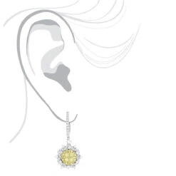 Unique Designer Ladies White Yellow Diamonds Flower Drop Earrings 14K White Gold 12 Unique Designer Ladies White Yellow Diamonds Flower Drop Earrings 14K White Gold -Its Hot Jewelry Shop unique designer ladies white yellow diamonds flower drop earrings 14k gold bodwh
