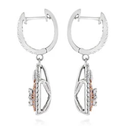 Unique Designer White And Pink Diamond Earrings For Women 14K Gold 1.75ct -Its Hot Jewelry Shop unique designer white and pink diamond earrings for women 14k gold 175ct backwh