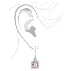 Unique Designer White And Pink Diamond Earrings For Women 14K Gold 1.75ct -Its Hot Jewelry Shop unique designer white and pink diamond earrings for women 14k gold 175ct bodwh