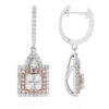 Unique Designer White And Pink Diamond Earrings For Women 14K Gold 1.75ct 1 Unique Designer White And Pink Diamond Earrings For Women 14K Gold 1.75ct -Its Hot Jewelry Shop unique designer white and pink diamond earrings for women 14k gold 175ct mainwh