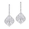 Unique Diamond Drop Earrings For Women 2.4ct 14K White Gold -Its Hot Jewelry Shop unique diamond drop earrings for women 24ct 14k gold 1