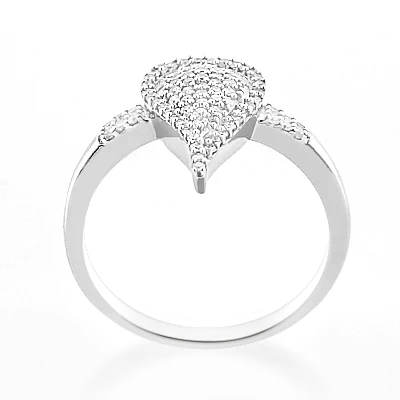 Unique Diamond Engagement Ring 0.29ct 14K White Gold 4 Unique Diamond Engagement Ring 0.29ct 14K White Gold - Image 2