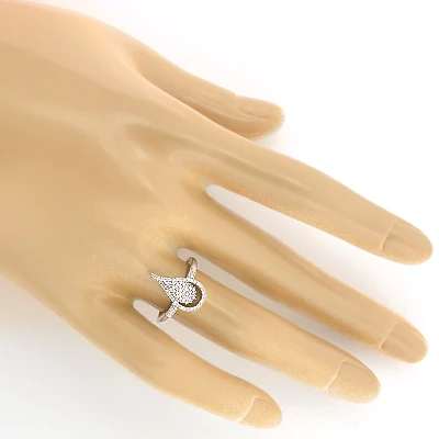 Unique Diamond Engagement Ring 0.29ct 14K White Gold 5 Unique Diamond Engagement Ring 0.29ct 14K White Gold - Image 3