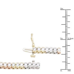 Unique Diamond Tennis Bracelet For Women Tricolor 14K White/Yellow/Rose Gold 9 Unique Diamond Tennis Bracelet For Women Tricolor 14K White/Yellow/Rose Gold -Its Hot Jewelry Shop unique diamond tennis bracelet for women tricolor 14k white yellow rose gold 000986 ruler 1671159872