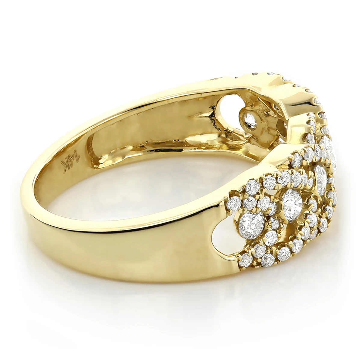 Unique Diamond Wedding Band For Women 14K Rose Gold Ladies Diamond Ring 1ct 6 Unique Diamond Wedding Band For Women 14K Rose Gold Ladies Diamond Ring 1ct - Image 4