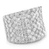 Unique Diamond Wedding Bands: 8 Carat Ladies Pave Diamonds Ring 14K White Gold