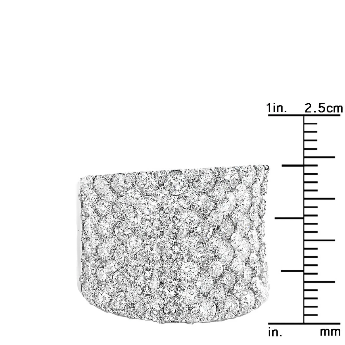 Unique Diamond Wedding Bands: 8 Carat Ladies Pave Diamonds Ring 14K White Gold 9 Unique Diamond Wedding Bands: 8 Carat Ladies Pave Diamonds Ring 14K White Gold - Image 7