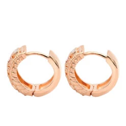 Unique Diamonds And Rubies Earrings Huggies 14K Yellow Gold Small Hoops 1/4 Inch -Its Hot Jewelry Shop unique diamonds and rubies earrings huggies 14k gold small hoops 14 inch 001300 backro