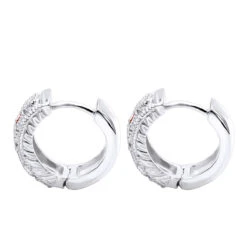 Unique Diamonds And Rubies Earrings Huggies 14K Yellow Gold Small Hoops 1/4 Inch -Its Hot Jewelry Shop unique diamonds and rubies earrings huggies 14k gold small hoops 14 inch 001300 backwh