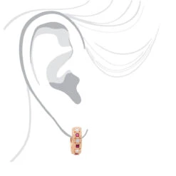 Unique Diamonds And Rubies Earrings Huggies 14K Yellow Gold Small Hoops 1/4 Inch -Its Hot Jewelry Shop unique diamonds and rubies earrings huggies 14k gold small hoops 14 inch 001300 bodro