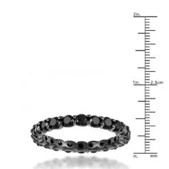 Unique Eternity Bands: 14K Black Plated Gold 2ct TDW Black Diamond Eternity Ring 7 Unique Eternity Bands: 14K Black Plated Gold 2ct TDW Black Diamond Eternity Ring -Its Hot Jewelry Shop unique eternity bands 14k black gold 2ct tdw black diamond eternity ring ruler
