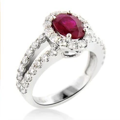 Unique Halo Diamond And Ruby Engagement Ring In Platinum 1ctd 1.35ctr -Its Hot Jewelry Shop unique halo diamond and ruby engagement ring in platinum 095ctd 135ctr 2