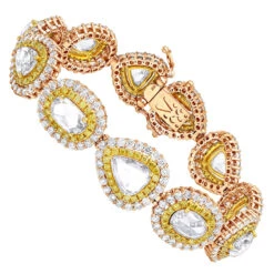 Unique High End Diamond Bracelet For Ladies 18K White Gold 20 Carats 14 Unique High End Diamond Bracelet For Ladies 18K White Gold 20 Carats -Its Hot Jewelry Shop unique high end diamond bracelet for ladies in 18k gold 20 carats 804013 ro