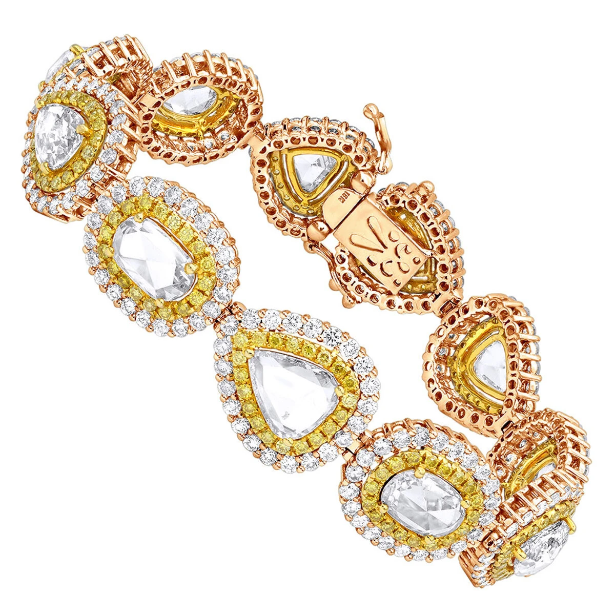 Unique High End Diamond Bracelet For Ladies 18K White Gold 20 Carats 5 Unique High End Diamond Bracelet For Ladies 18K White Gold 20 Carats - Image 3