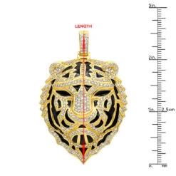Unique Men's Diamond Tiger Pendant 14K Yellow Gold With Black Enamel 4ct 24 Unique Men's Diamond Tiger Pendant 14K Yellow Gold With Black Enamel 4ct -Its Hot Jewelry Shop unique jewelry mens diamond tiger pendant 14k gold with black enamel 4ct rulerye