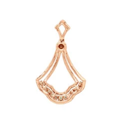 Unique Ladies 1.3 Carat Diamond And Emerald Pendant Necklace 14K White Gold -Its Hot Jewelry Shop unique ladies 13 carat diamond and emerald pendant necklace in 14k gold 100488 backro