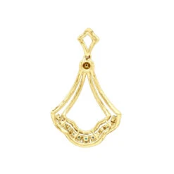 Unique Ladies 1.3 Carat Diamond And Emerald Pendant Necklace 14K White Gold -Its Hot Jewelry Shop unique ladies 13 carat diamond and emerald pendant necklace in 14k gold 100488 backye