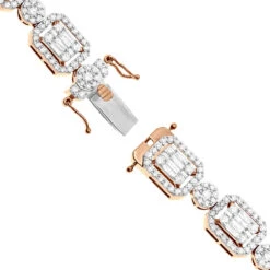 Unique Diamond Necklace For Women 10K Yellow Gold 17 Carats 16 Unique Diamond Necklace For Women 10K Yellow Gold 17 Carats -Its Hot Jewelry Shop unique ladies diamond necklace 14k gold 17 carats baguette round diamonds clasp rose