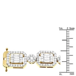 Unique Diamond Necklace For Women 10K Yellow Gold 17 Carats 14 Unique Diamond Necklace For Women 10K Yellow Gold 17 Carats -Its Hot Jewelry Shop unique ladies diamond necklace 14k gold 17 carats baguette round diamonds ruler yellow