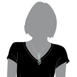 Unique Ladies Peridot Diamond Chandelier Teardrop Necklace 18K White Gold 3ct -Its Hot Jewelry Shop unique ladies peridot diamond chandelier teardrop necklace in 18k gold 3ct bodwh