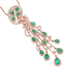 Unique Ladies Peridot Diamond Chandelier Teardrop Necklace 18K White Gold 3ct -Its Hot Jewelry Shop unique ladies peridot diamond chandelier teardrop necklace in 18k gold 3ct ro