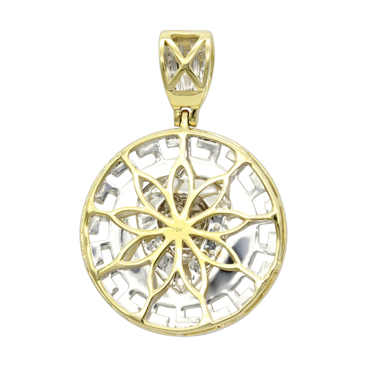 Unique Luxurman 10K Yellow Gold Lion Head Diamond Pendant For Men Medallion 0.9ct 6 Unique Luxurman 10K Yellow Gold Lion Head Diamond Pendant For Men Medallion 0.9ct - Image 4