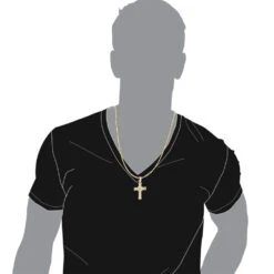 Unique Men's Diamond Cross Pendant 14K Yellow Gold 2 Inch 3 Carats -Its Hot Jewelry Shop unique mens diamond cross pendant 14k gold 2 inch 3 carats 803238 bodye 1686625643