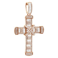 Unique Men's Diamond Cross Pendant 14K Yellow Gold 2 Inch 3 Carats -Its Hot Jewelry Shop unique mens diamond cross pendant 14k gold 2 inch 3 carats 803238 ro