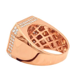 Unique Men's Diamond Ring 14K Yellow Gold 2.65 Ct Yellow & White Diamonds -Its Hot Jewelry Shop unique mens diamond ring in 14k gold 265 ct yellow white diamonds 000821 backro