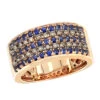 10K Rose Gold Blue Sapphire & Brown Diamond Wedding Band For Men -Its Hot Jewelry Shop unique rings 10k gold blue sapphire brown diamond wedding band for men mainro