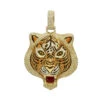 Unique 10K Yellow Gold Men's Custom Enamel & Diamond Tiger Pendant 1.75CT -Its Hot Jewelry Shop unique solid 10k gold tiger pendant diamonds enamel 175ct mens custom jewelry 407123 main