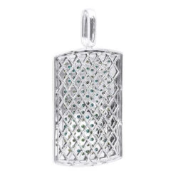 Unique 14K White Gold Blue Diamonds Dog Tag Pendant For Men 3.25ctw -Its Hot Jewelry Shop unique solid 14k gold blue diamonds dog tag pendant for men 325ctw 405831b back white