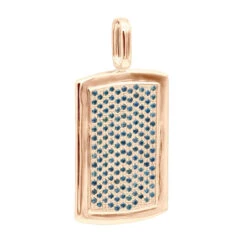 Unique 14K White Gold Blue Diamonds Dog Tag Pendant For Men 3.25ctw -Its Hot Jewelry Shop unique solid 14k gold blue diamonds dog tag pendant for men 325ctw 405831b rose