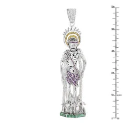 Unique Sterling Silver Saint Lazarus On Crutches With Dogs Statue Pendant -Its Hot Jewelry Shop unique sterling silver saint lazarus on crutches with dogs statue pendant rulerwh