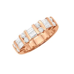 Unique VS Round & Baguette Diamond Wedding Ring For Women 14K White Gold Band -Its Hot Jewelry Shop unique vs round baguette diamond wedding ring for women 14k gold band 000960 rose