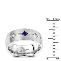Unique Wedding Bands: Platinum Sapphire Diamond Wedding Ring For Men -Its Hot Jewelry Shop unique wedding bands platinum sapphire diamond wedding ring for men rulerwh