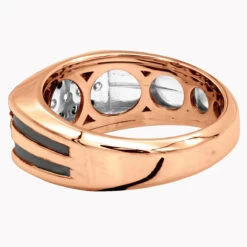 Unique White & Black Diamond Ring For Men & Women 14K White Gold Wedding Band 16 Unique White & Black Diamond Ring For Men & Women 14K White Gold Wedding Band -Its Hot Jewelry Shop unique white black diamond ring for men women 14k gold wedding band 000862 backro