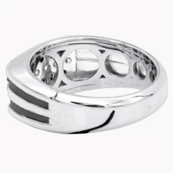 Unique White & Black Diamond Ring For Men & Women 14K White Gold Wedding Band 14 Unique White & Black Diamond Ring For Men & Women 14K White Gold Wedding Band -Its Hot Jewelry Shop unique white black diamond ring for men women 14k gold wedding band 000862 backwh