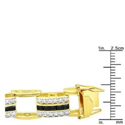 Unique White & Black Diamond Bracelet For Men 14K Yellow Gold 11 Unique White & Black Diamond Bracelet For Men 14K Yellow Gold -Its Hot Jewelry Shop unique white black diamonds bracelet for men 14k yellow white rose gold 001145bd ruler yellow