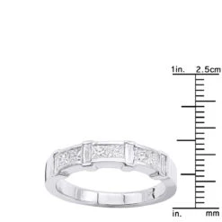 Unique Women's Anniversary Ring 14K White Gold Princess Baguatte Diamond Wedding Band 17 Unique Women's Anniversary Ring 14K White Gold Princess Baguatte Diamond Wedding Band -Its Hot Jewelry Shop unique womens anniversary ring 14k gold princess baguatte diamond wedding band 017401 rulerwh