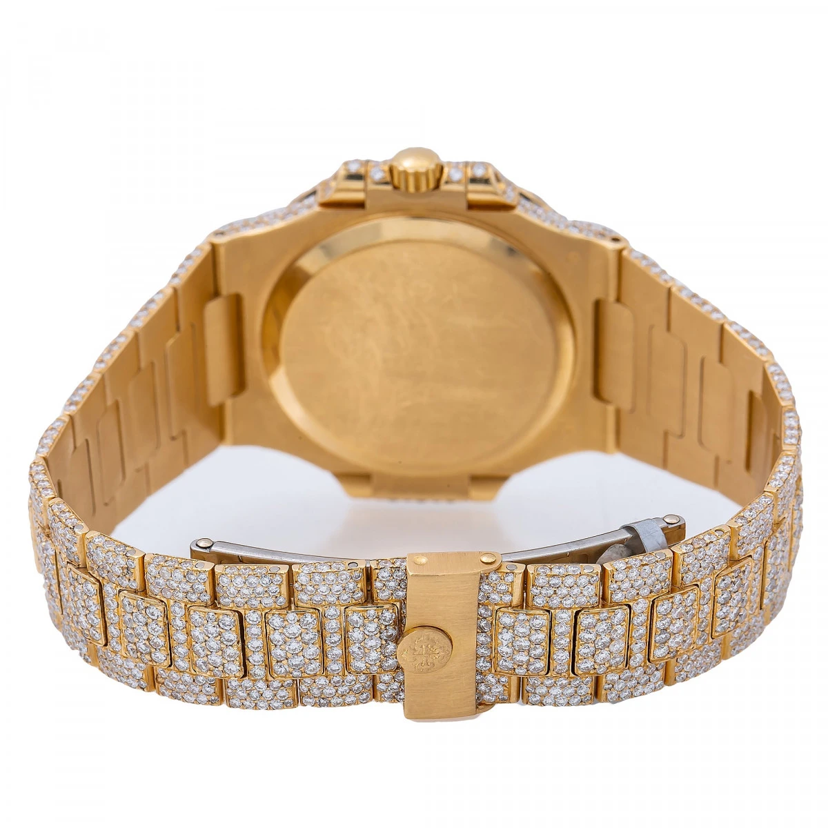 Unisex Diamond Watch Patek Philippe Nautilus 18K Gold 37mm White Dial 6 Unisex Diamond Watch Patek Philippe Nautilus 18K Gold 37mm White Dial - Image 4