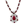 Vintage 18K Gold Ladies Diamond And Ruby Necklace 2 Vintage 18K Gold Ladies Diamond And Ruby Necklace -Its Hot Jewelry Shop vintage estate jewelry 18k white gold ladies diamond and ruby necklace 1