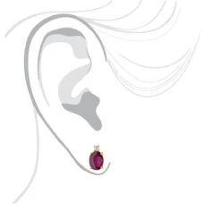 VS Diamond And Oval Ruby Stud Earrings For Women 18K Yellow Gold 3.74ct 10 VS Diamond And Oval Ruby Stud Earrings For Women 18K Yellow Gold 3.74ct -Its Hot Jewelry Shop vs diamond and oval ruby stud earrings for women in 18k gold 374ct 018402 body yellow