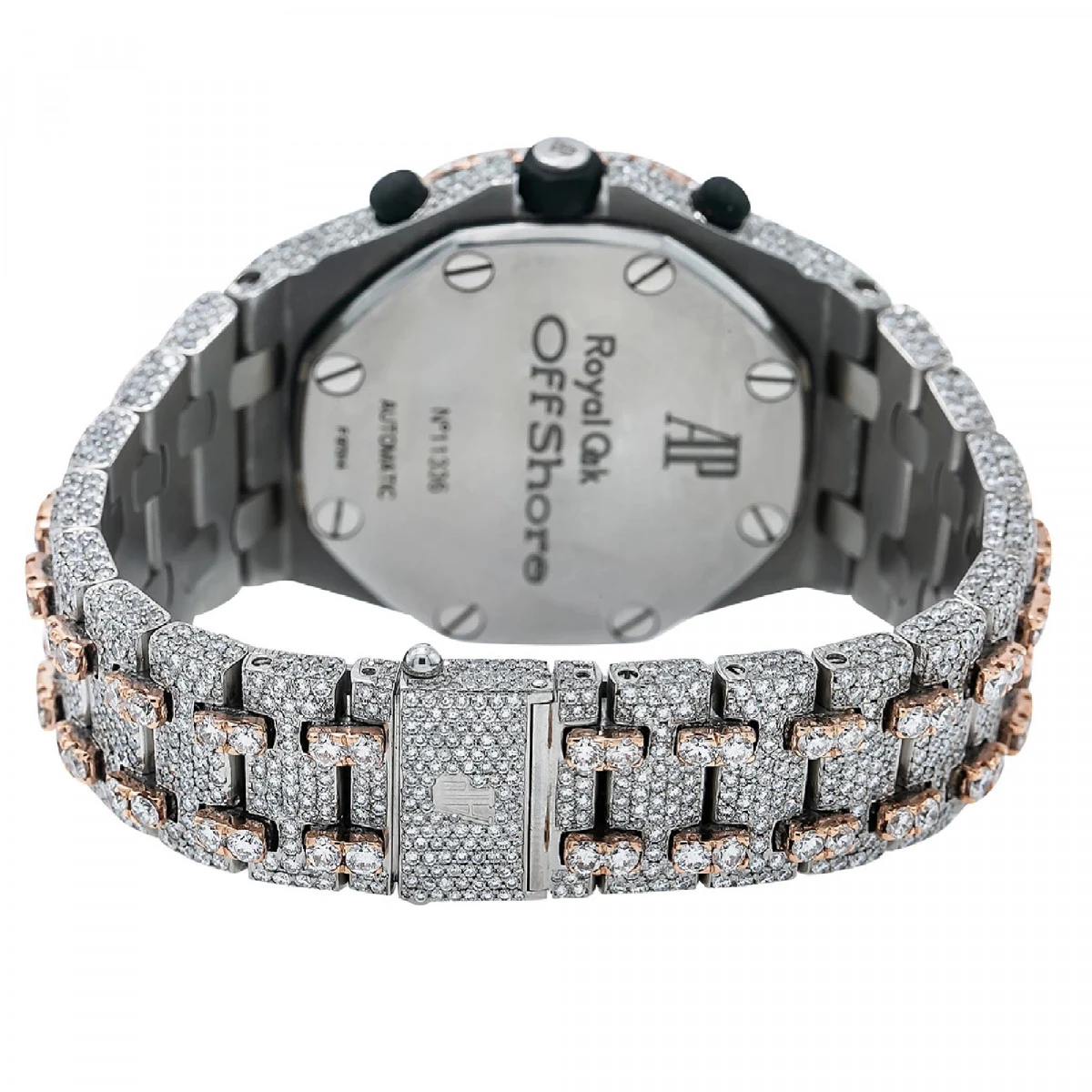 44mm Audemars Piguet Royal Oak Offshore Chronograph Two Tone Men's Diamond Watch 4 44mm Audemars Piguet Royal Oak Offshore Chronograph Two Tone Men's Diamond Watch - Image 2