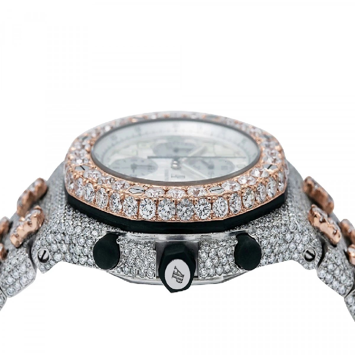 44mm Audemars Piguet Royal Oak Offshore Chronograph Two Tone Men's Diamond Watch 5 44mm Audemars Piguet Royal Oak Offshore Chronograph Two Tone Men's Diamond Watch - Image 3