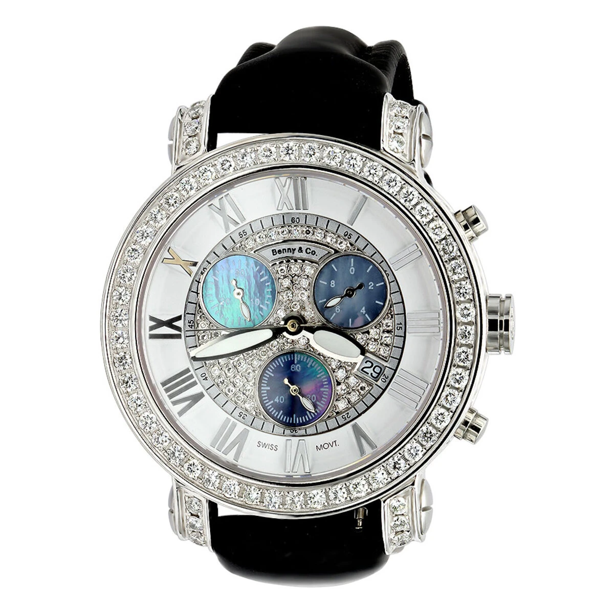 6.5 Carats G VS Diamonds Swiss Made Men's Diamond Watch Benny And Co 3 6.5 Carats G VS Diamonds Swiss Made Men's Diamond Watch Benny And Co