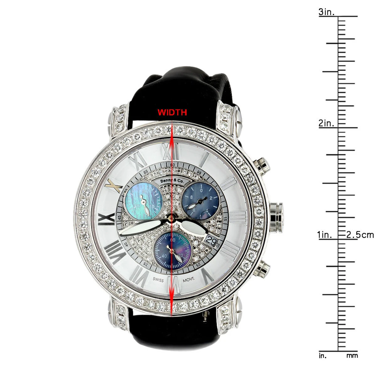 6.5 Carats G VS Diamonds Swiss Made Men's Diamond Watch Benny And Co 6 6.5 Carats G VS Diamonds Swiss Made Men's Diamond Watch Benny And Co - Image 4