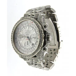 Fully Iced Out Real Diamond Breitling Bentley Diamond Bezel, Case, Band 48mm -Its Hot Jewelry Shop watches fully iced out real diamond breitling bently diamond bezel case band 48mm 968669 ruler