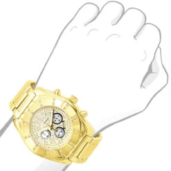 JoJino Large Men's Diamond Watch 0.25ct Iced Out Yellow Dial Chronograph 8 JoJino Large Men's Diamond Watch 0.25ct Iced Out Yellow Dial Chronograph -Its Hot Jewelry Shop watches jojino large mens diamond watch 025ct iced out yellow dial chronograph 968752 bod