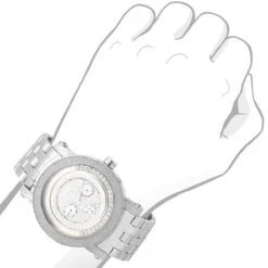 JoJino Men's Diamond Watch Iced Out White Dial W Subdials & Floating Stones -Its Hot Jewelry Shop watches jojino mens diamond watch iced out white dial w subdials floating stones 968763 bod